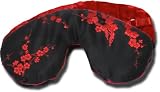 Candi Andi Silk Brocade & Crushed Velvet Lavender Scented Sleep Mask (BB-Black in Bloom)