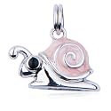Sterling Silver Epoxy Snail Charm