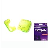 Trojan ULTRA PLEASURE SPERMICIDAL Latex Condoms Lubricated 36 ea and Condom Compact Glow In The Dark Safe Sex Kit