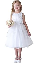 Girls Wrap Sleeveless Acetate/Organza/Polyester/Satin/Taffeta  Dress With a Sash 