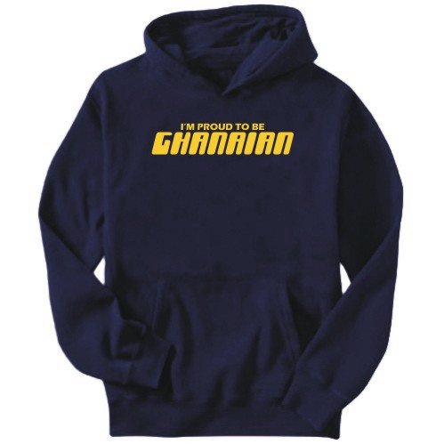 Hoodie Mens Navy Blue  I AM PROUD TO BE Ghanaian  Countries Medium