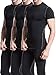 NELEUS Men's 3 Pack Workout Athletic Compression Shirts,Black,US XL,EU 2XL