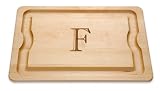 JK Adams 20-inch by 14-inch F Monogramed BBQ Board