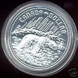 Polar Bear Royal Canada 1980 Silver Dollar Canada Polar Bear Royal Canadian Mint Beauty for Arctic Adventurers and Polarbear Lovers Churchill Manitoba Canada