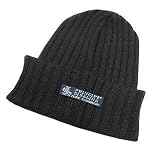 Principe di Salina Black Ribbed Pure Cashmere Skull Cap
