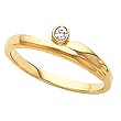 18K Yellow Gold Solitaire Diamond Promise Ring - 0.04 Ct.