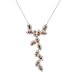 Sterling Silver Necklace with Champagne CZs