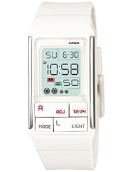 Casio Womens LDF52-7A White Resin Quartz Watch with Digital Dial