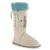 62o New Kids Girls Beige Faux Fur Snow Boots Size 10 8 Reviews