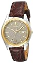 Seiko Men's Brown Leather Strap Watch #SGF578