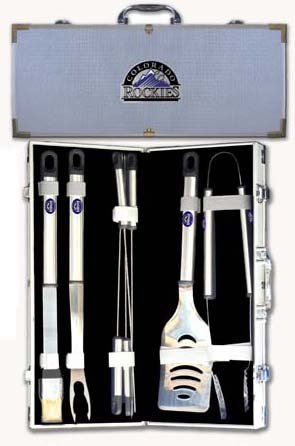 MLB Colorado Rockies 8 Piece BBQ Set
