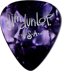 Dunlop Premium Celluloid Classic Guitar Picks 1 Dozen Purple Pearloid Medium