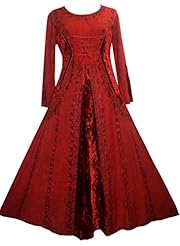 Lace Floral Print Corset Empire   Waistline Rayon/Velvet/Viscose Peasant Dress 