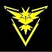 Stick'emAll Team Instinct (Yellow) Decal Sticker by (Pokemon GO Inspired)