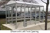 Smoker Shelter Barrel Roof Four Sided With Left & Right Front Opening 15' X 10'