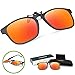 Torege Polarized Clip-on Flip up Rubber Clip Sunglasses Lenses With EMS-TR90 Frame For Driving Cycling Fishing T004