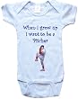 WHEN I GROW UP I WANT TO BE A PITCHER - BigBoyMusic Baby Designs - White, Blue or Pink Onesie / Baby T-shirt