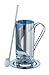 Kitchen & Housewares : Cilio Bistro Beverage Glass with Stainless Steel Holder/Coaster/Sipping Spoon, Set of 2