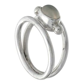 Moonstone ring, 'White Goddess' 6.5 (US Ring Size) by Moonstone Birthstones