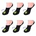 6 Pair Socks Boat No Show Bamboo Cotton Deodorant Thin Sock Men US Size 6-10