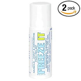 FREEZE IT Advanced Therapy Pain Relief Roll-On Gel, 3-Ounce Bottles (Pack of 2)