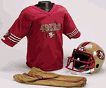 San Francisco 49ers NFL Youth Four Piece Uniform Set (Small) from Franklin