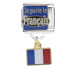 Je Parle Le Francais Italian Charms Bracelet Link