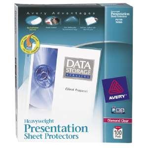 Avery Top Loading Diamond Clear Poly Sheet Protectors 100 Count (74100)