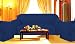 Sofa / Couch Cover Slipcover 3 Pc. Set = Sofa + Loveseat + Chair Covers / Slipcovers 3 Pcs SET Stripe Jacquard Fabric - Navy Blue color
