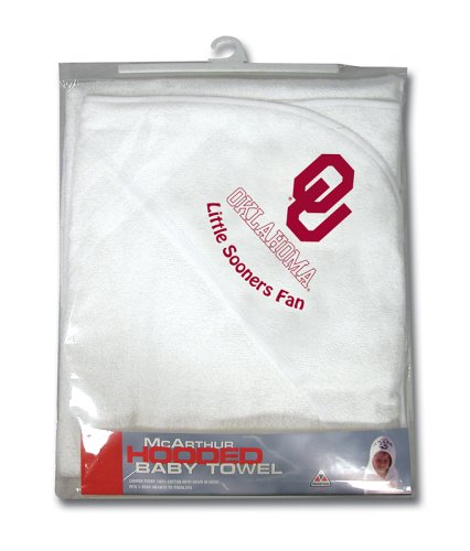 Oklahoma Sooners Hooded Baby Towel (White)
