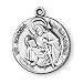 Sterling Silver Saint James Medal and 24-inch Chain