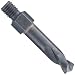 Precision Twist TS10 High Speed Steel Threaded Shank (Short Series) Drill Bit, Black Oxide Finish, Threaded Shank, Spiral Flute, 135 Degree Point Angle