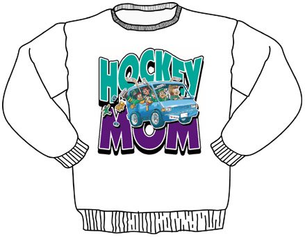 Hockey Mom in Van Crewneck Sweatshirt