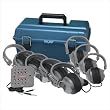 Hamilton Electronics Listening Center, 8 Station Jackbox with Volume, Deluxe Headphones, ASM with Carry Case