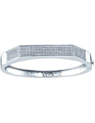 1.03ctw Round Diamond Micro-Pave Bangle Bracelet