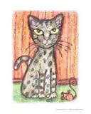 Bengal Cat With Mouse Toy Emerging Artists Giclee Poster Print by Jamie Wogan Edwards, 8x10