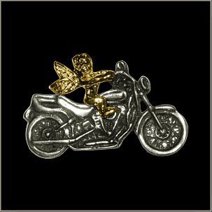 Guardian Angel Biker Pin
