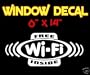 Free Wi-fi Inside Decal Sticker Window Sign Business Internet Access