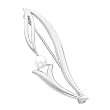 14K White Gold Akoya Cultured Pearl Brooch