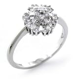0.25ctw. 14K Snowflake Diamond Ring - Size 7