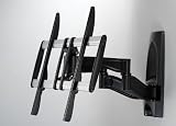 Vivanco Titan Aluminium Wandhalterung mit Doppelschwenkarm, 106,7 cm - 160 cm (42 Zoll - 63 Zoll) schwarz