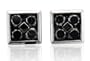 Mens 10k Black Gold Square Black Diamond Earrings Studs - 0.50 carat
