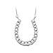 10K White Gold 1/2 ct. Diamond "Horse Shoe" Pendant with Chain