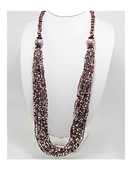 Saddle Brown Seed Bead Necklace