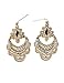 CA Mode Women's Dangle Pierced DropEarrings Crystal Rose Gold