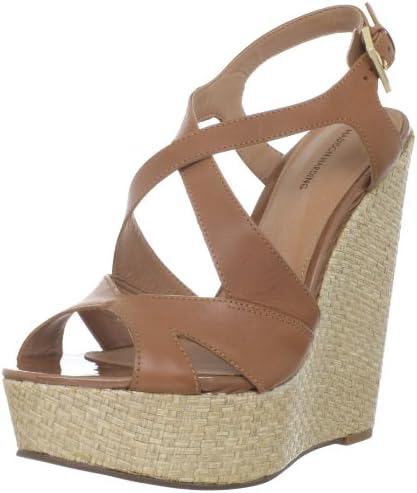 Madison Harding Women's Loretta Platform Sandal,Camel,8 M US