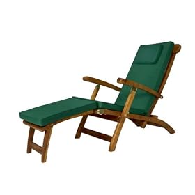 Outdoor Patio Steamer Chair Cushion - Forest Green by visiondecor Furniture