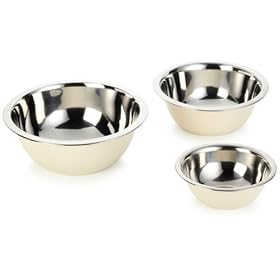 ELO Trend Color 59088 Set 3 ciotole in acciaio INOX colore: Vaniglia