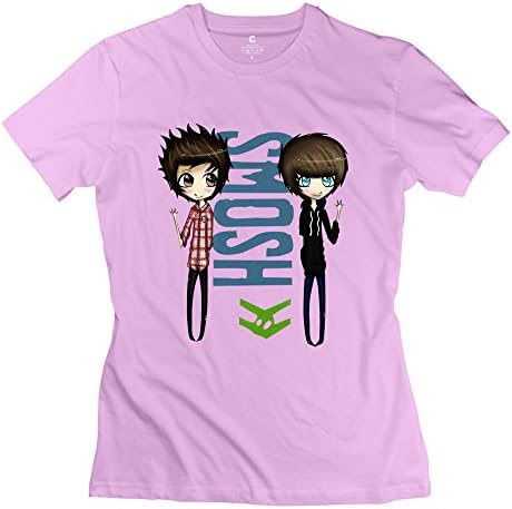 Women's Smosh Anthony And Ian 100% Cotton Tees Pink S