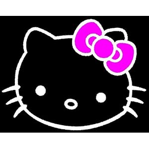 Hello Kitty Pink Bow Sticker (Decal) - 9"